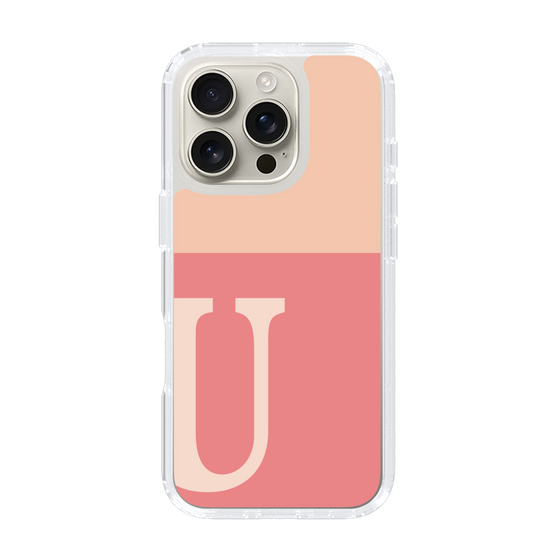 Slim Protection Case［ オリジナル - initial two tone - U pink ］