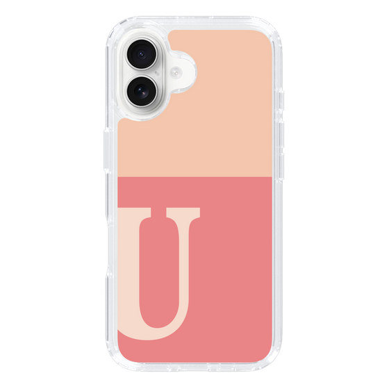 Slim Protection Case［ オリジナル - initial two tone - U pink ］