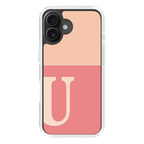 Slim Protection Case［ オリジナル - initial two tone - U pink ］