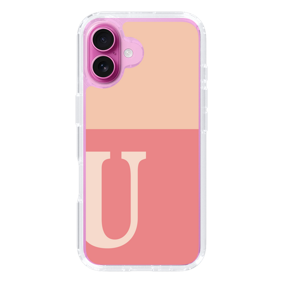 Slim Protection Case［ オリジナル - initial two tone - U pink ］