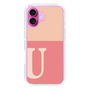 Slim Protection Case［ オリジナル - initial two tone - U pink ］