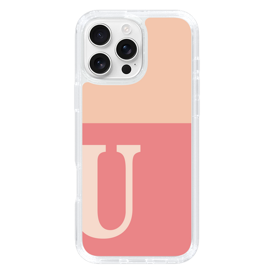 Slim Protection Case［ オリジナル - initial two tone - U pink ］