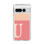Slim Protection Case［ Original - initial two tone - U pink ］