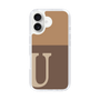 Slim Protection Case［ オリジナル - initial two tone - U brown ］