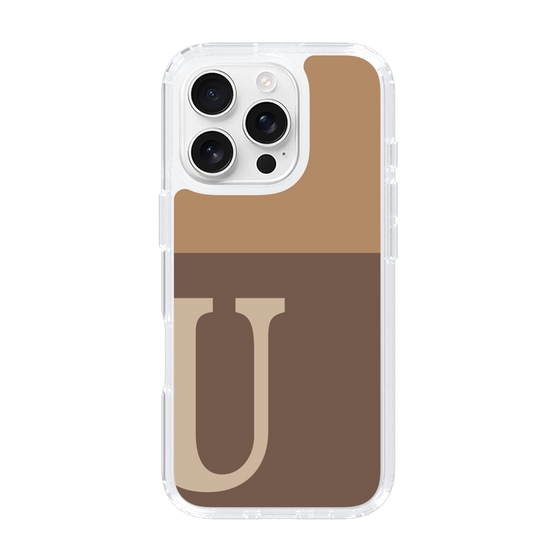 Slim Protection Case［ オリジナル - initial two tone - U brown ］