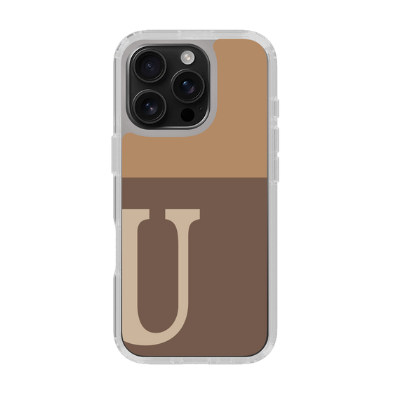 Slim Protection Case［ オリジナル - initial two tone - U brown ］