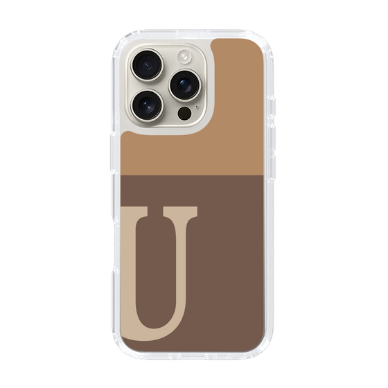 Slim Protection Case［ オリジナル - initial two tone - U brown ］