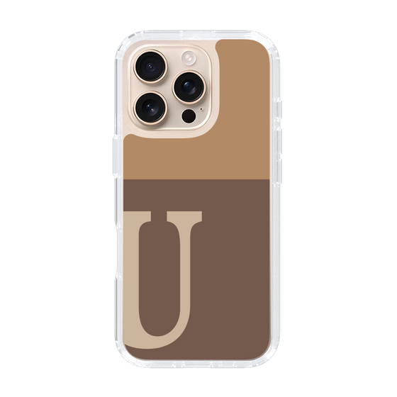 Slim Protection Case［ オリジナル - initial two tone - U brown ］