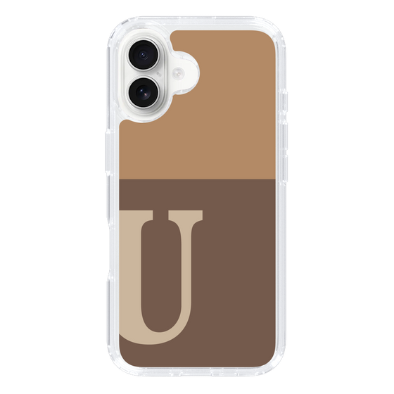 Slim Protection Case［ オリジナル - initial two tone - U brown ］