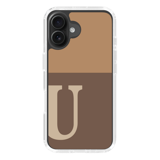 Slim Protection Case［ オリジナル - initial two tone - U brown ］