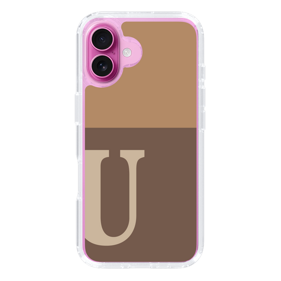 Slim Protection Case［ オリジナル - initial two tone - U brown ］