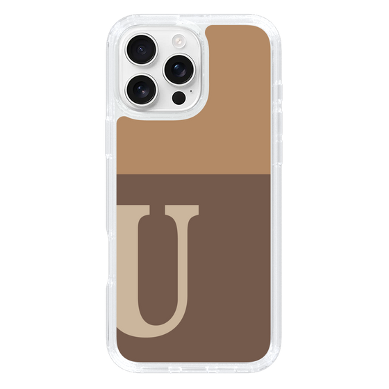 Slim Protection Case［ オリジナル - initial two tone - U brown ］