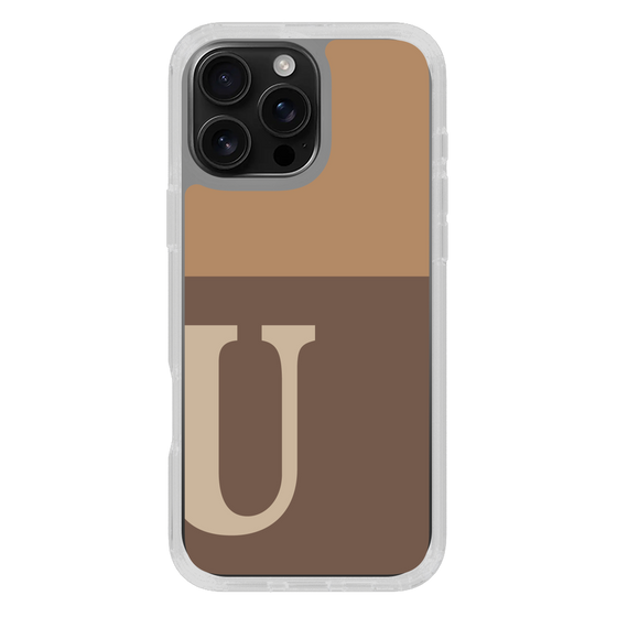 Slim Protection Case［ オリジナル - initial two tone - U brown ］