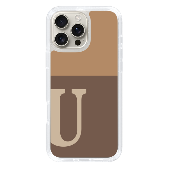 Slim Protection Case［ オリジナル - initial two tone - U brown ］