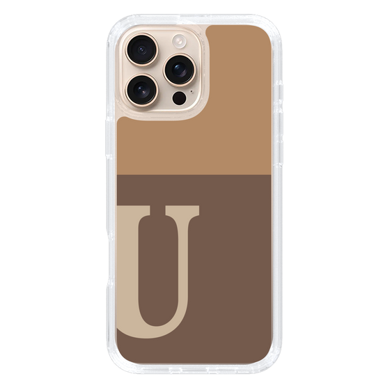 Slim Protection Case［ オリジナル - initial two tone - U brown ］