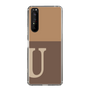 Slim Protection Case［ Original - initial two tone - U brown ］