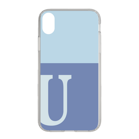 Slim Protection Case［ Original - initial two tone - U blue ］