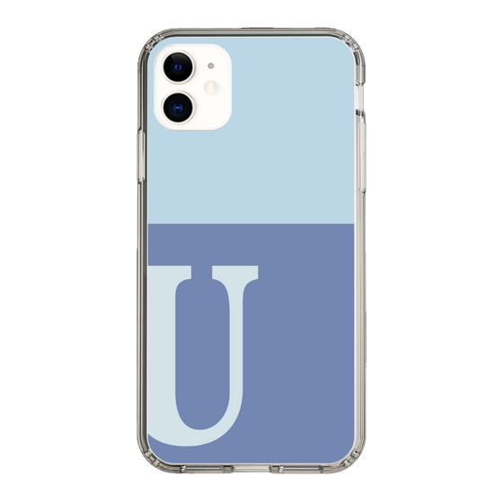 Slim Protection Case［ Original - initial two tone - U blue ］
