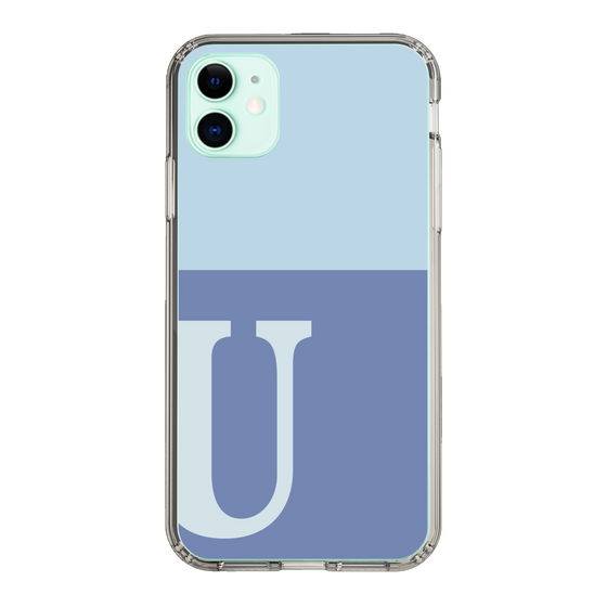 Slim Protection Case［ Original - initial two tone - U blue ］