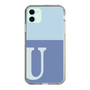 Slim Protection Case［ Original - initial two tone - U blue ］