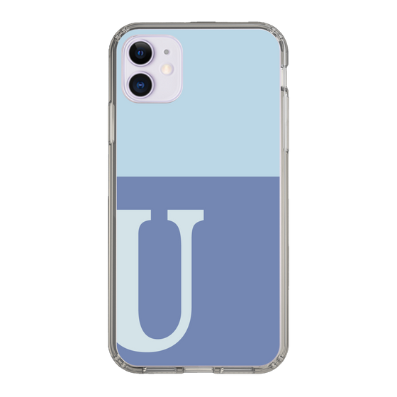 Slim Protection Case［ Original - initial two tone - U blue ］