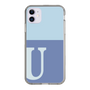 Slim Protection Case［ Original - initial two tone - U blue ］