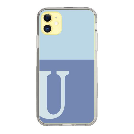 Slim Protection Case［ Original - initial two tone - U blue ］