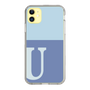 Slim Protection Case［ Original - initial two tone - U blue ］