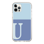 Slim Protection Case［ Original - initial two tone - U blue ］