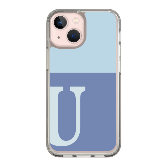 Slim Protection Case［ Original - initial two tone - U blue ］