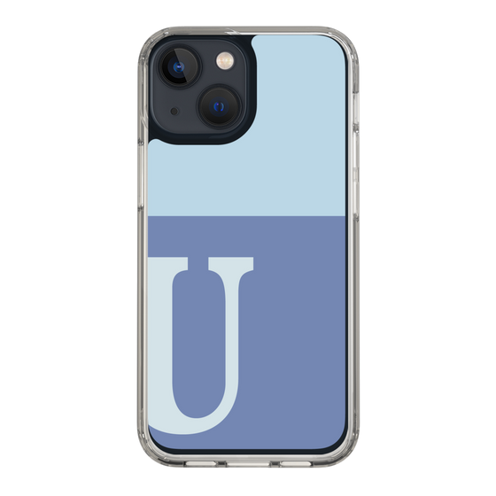 Slim Protection Case［ Original - initial two tone - U blue ］