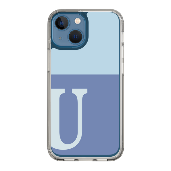 Slim Protection Case［ Original - initial two tone - U blue ］