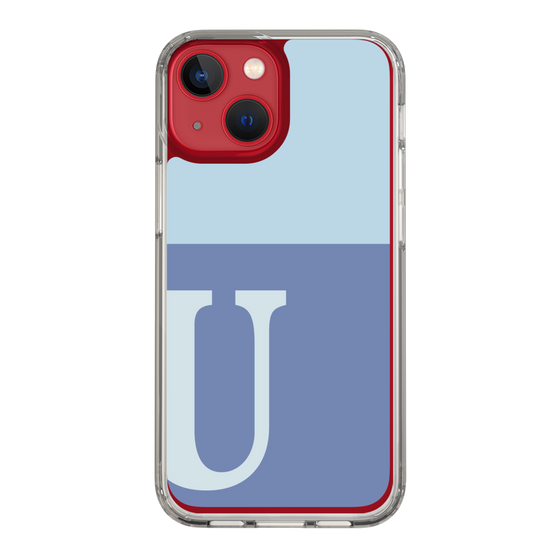 Slim Protection Case［ Original - initial two tone - U blue ］