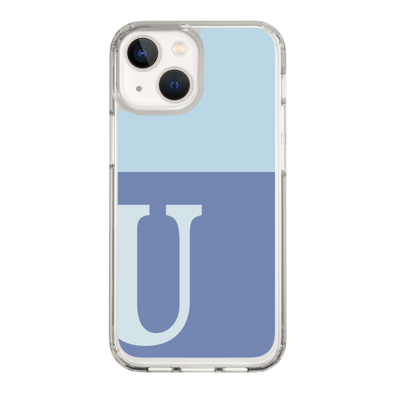 Slim Protection Case［ Original - initial two tone - U blue ］