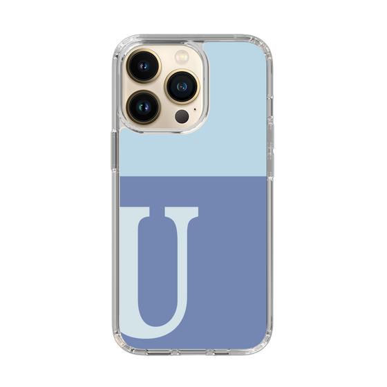 Slim Protection Case［ Original - initial two tone - U blue ］