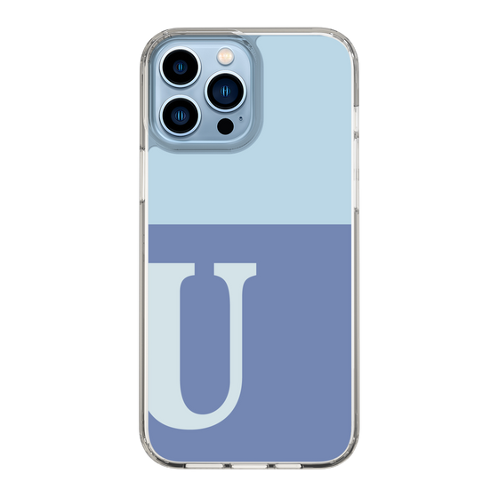 Slim Protection Case［ Original - initial two tone - U blue ］