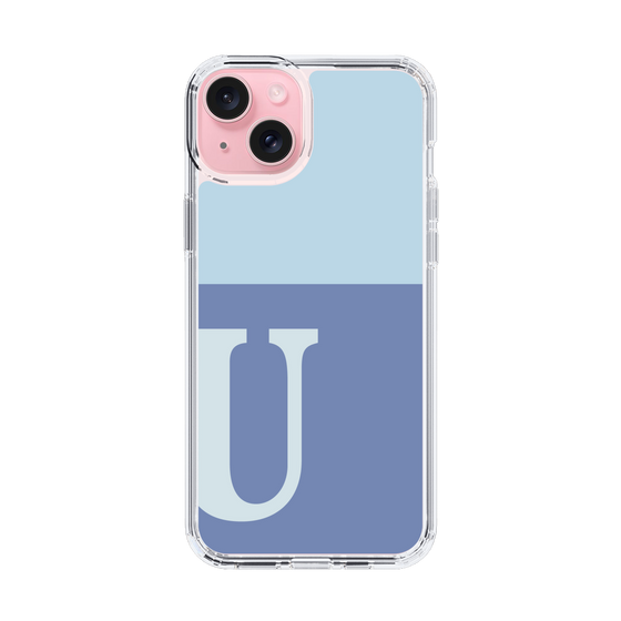 Slim Protection Case［ Original - initial two tone - U blue ］