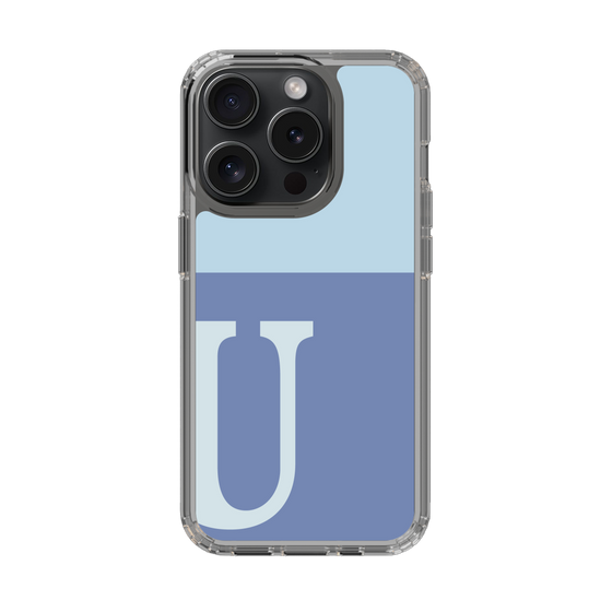 Slim Protection Case［ Original - initial two tone - U blue ］