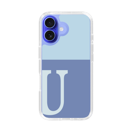 Slim Protection Case［ オリジナル - initial two tone - U blue ］