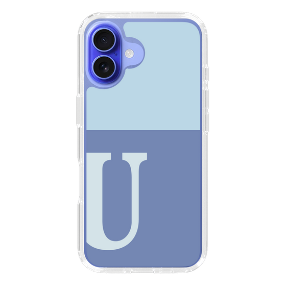 Slim Protection Case［ オリジナル - initial two tone - U blue ］