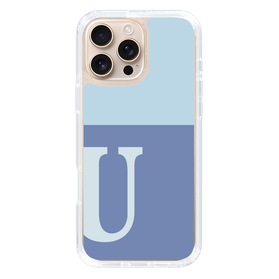 Slim Protection Case［ オリジナル - initial two tone - U blue ］