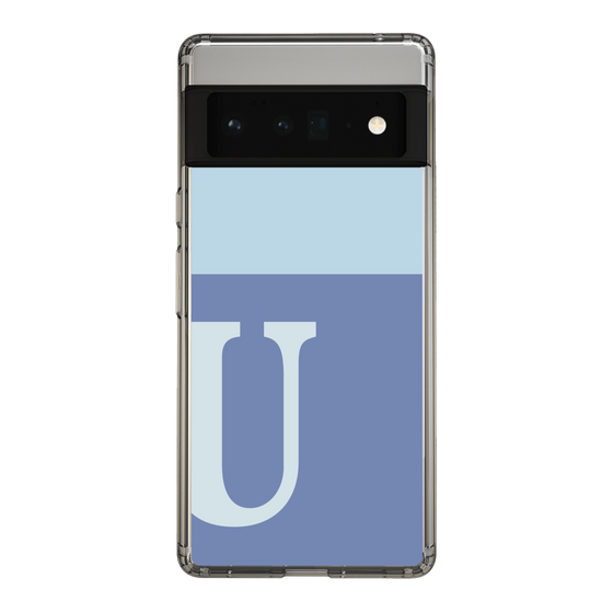 Slim Protection Case［ Original - initial two tone - U blue ］