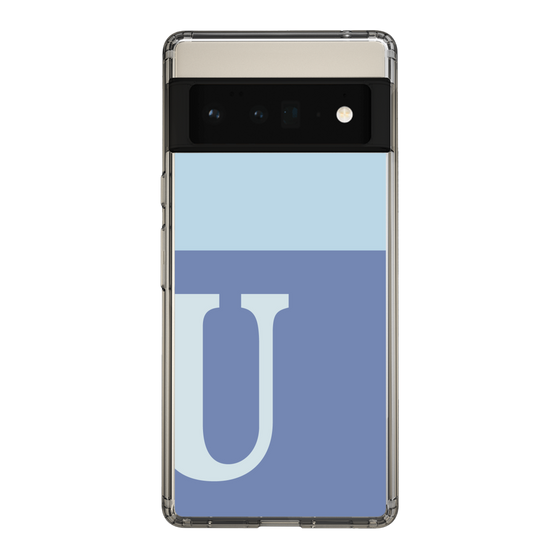 Slim Protection Case［ Original - initial two tone - U blue ］