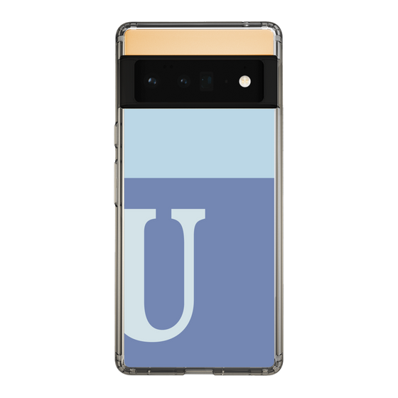 Slim Protection Case［ Original - initial two tone - U blue ］