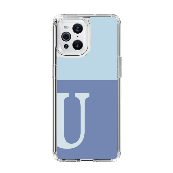 Slim Protection Case［ Original - initial two tone - U blue ］