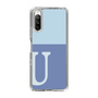 Slim Protection Case［ Original - initial two tone - U blue ］