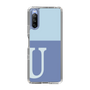 Slim Protection Case［ Original - initial two tone - U blue ］