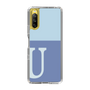 Slim Protection Case［ Original - initial two tone - U blue ］