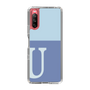 Slim Protection Case［ Original - initial two tone - U blue ］