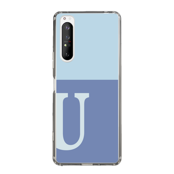 Slim Protection Case［ Original - initial two tone - U blue ］
